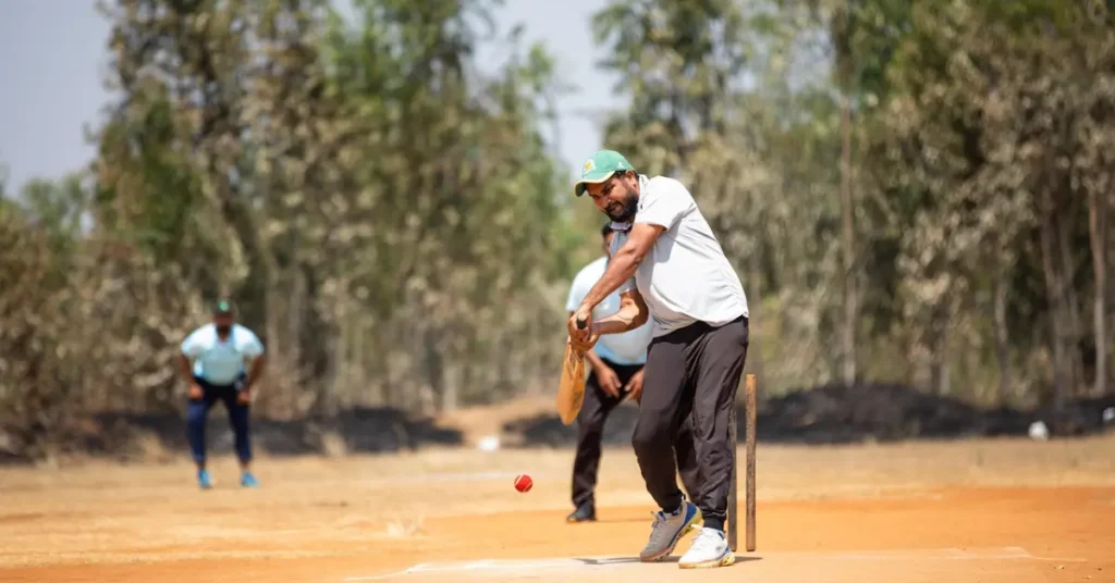 ms dhoni cricket ground some players are playing
